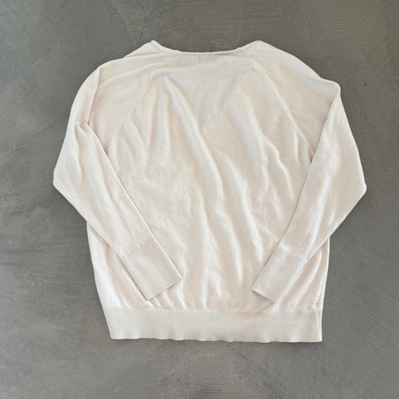 Hatch Cream Ivory Maternity V- Neck Sweater - Picture 2 of 7